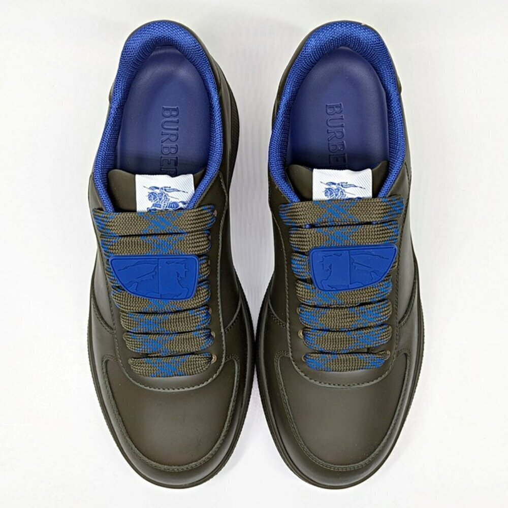 Burberry Men's Terrace Low Top Leather Sneakers in Loch Size 41 (MSRP $820) - Picture 6 of 12
